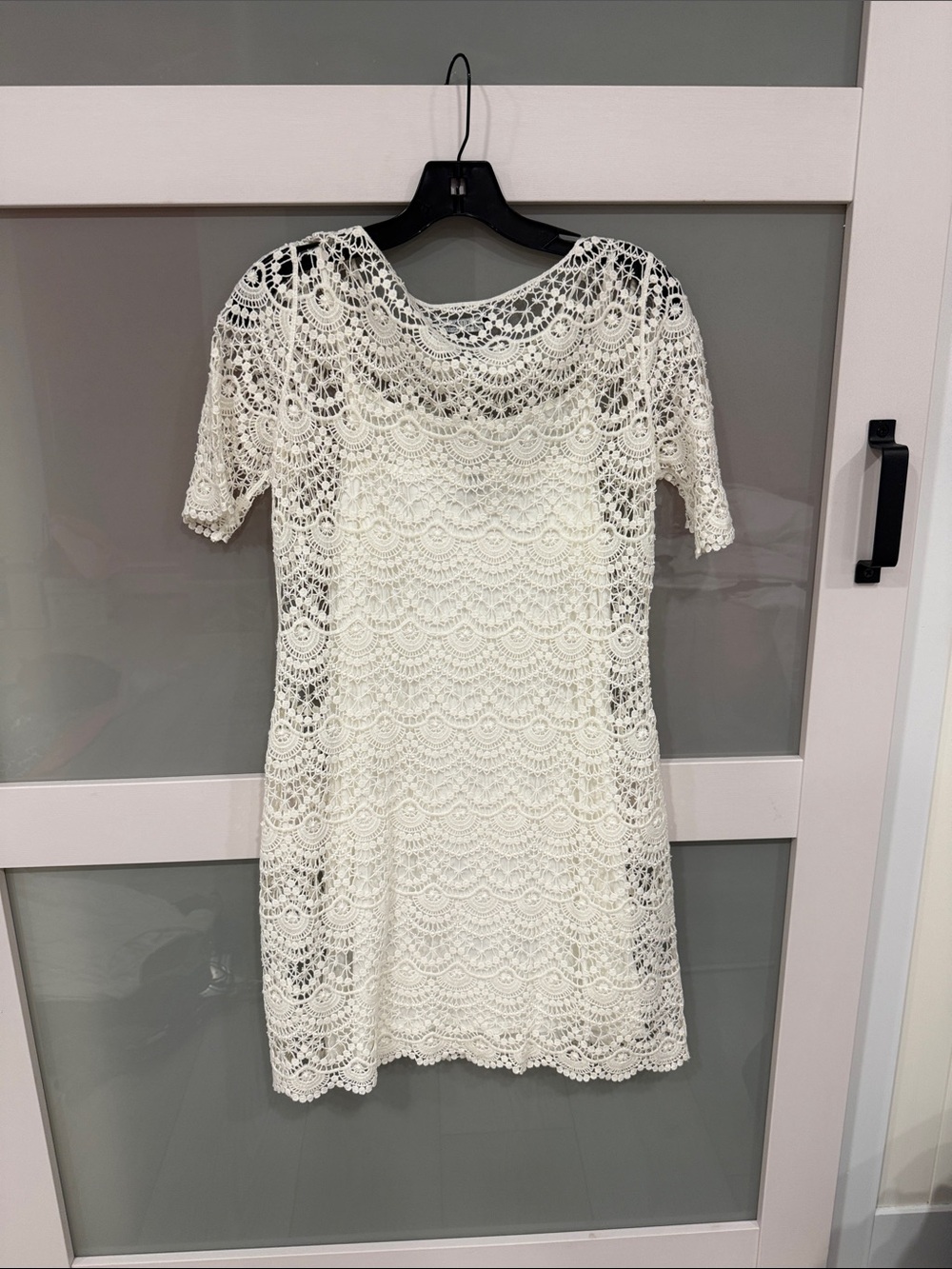 Lauren Ralph Lauren White Crochet Lace Mini Dress - Picture 3 of 3